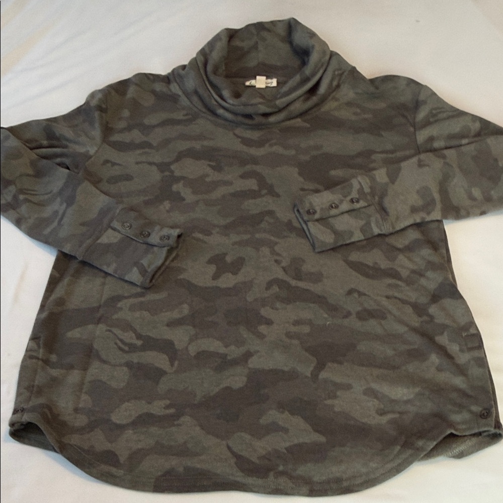 Jane and Delancey Camouflage Knit Top